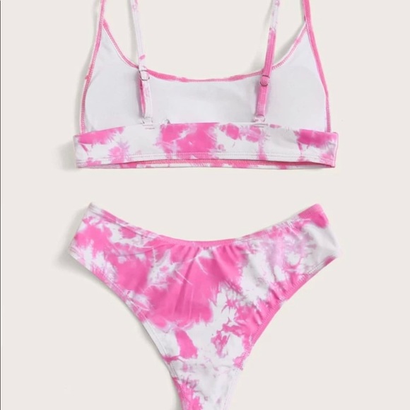 Pink Tie Dye High waisted Bikini - Picture 3 of 4